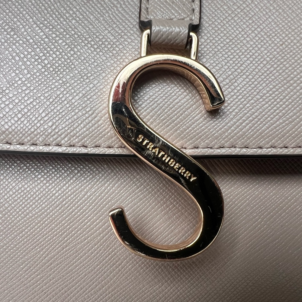 Strathberry Cappuccino Shoulder Bag with Gold Accent - Picture 3 of 16